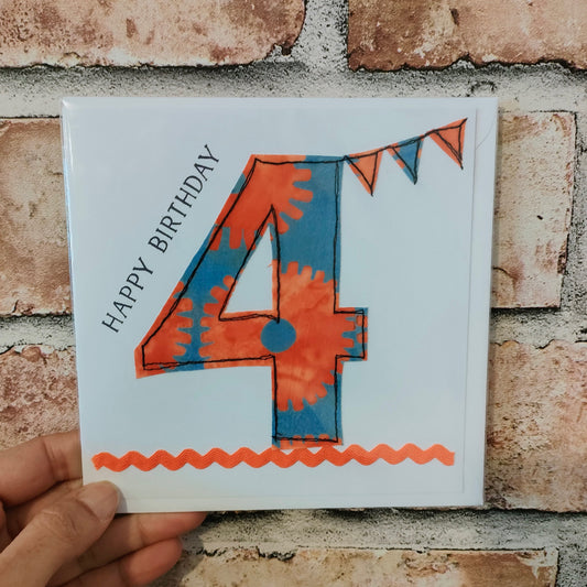 4th Birthday Card