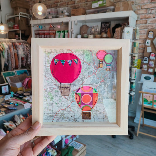 Framed Hot Air Balloon Picture