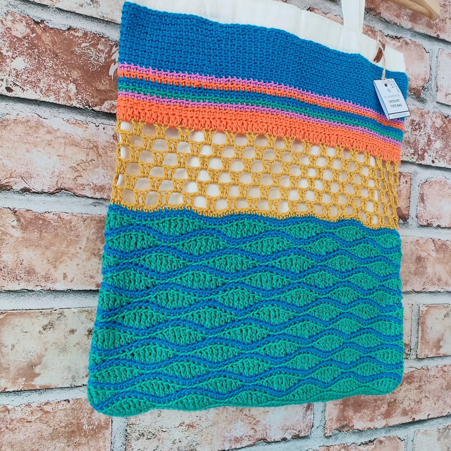 Colourful Crochet Tote Bag