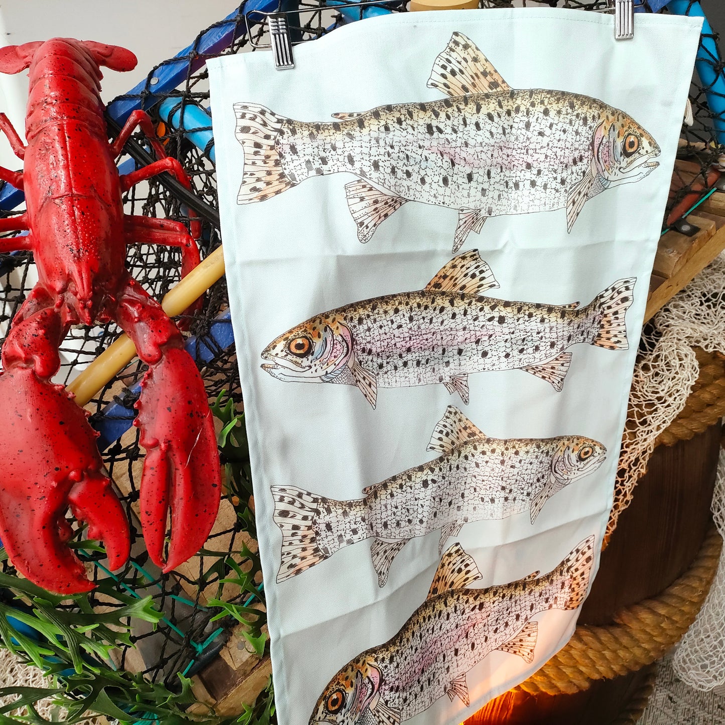 Rainbow Trout Tea Towel
