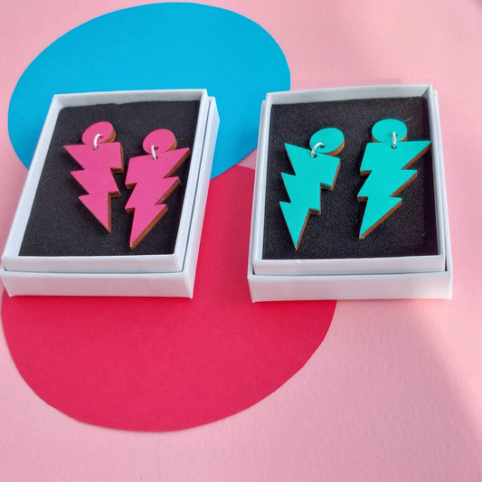 Lightning Dangly Studs