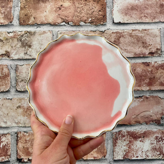 Watercolour Frilly Edge Jewellery Dish